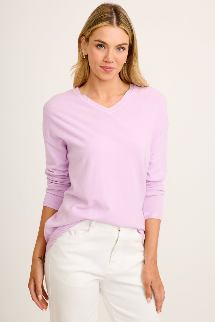 Jaycee Knit in Lilac Cotton Blend