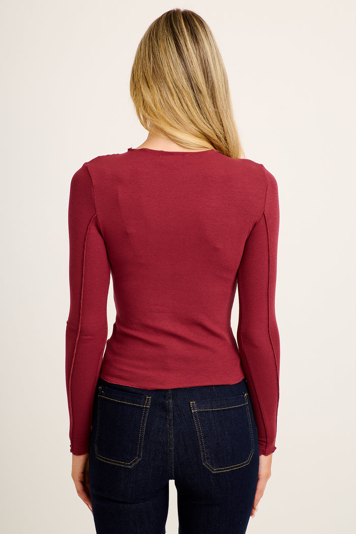 Esme Top in Wine back