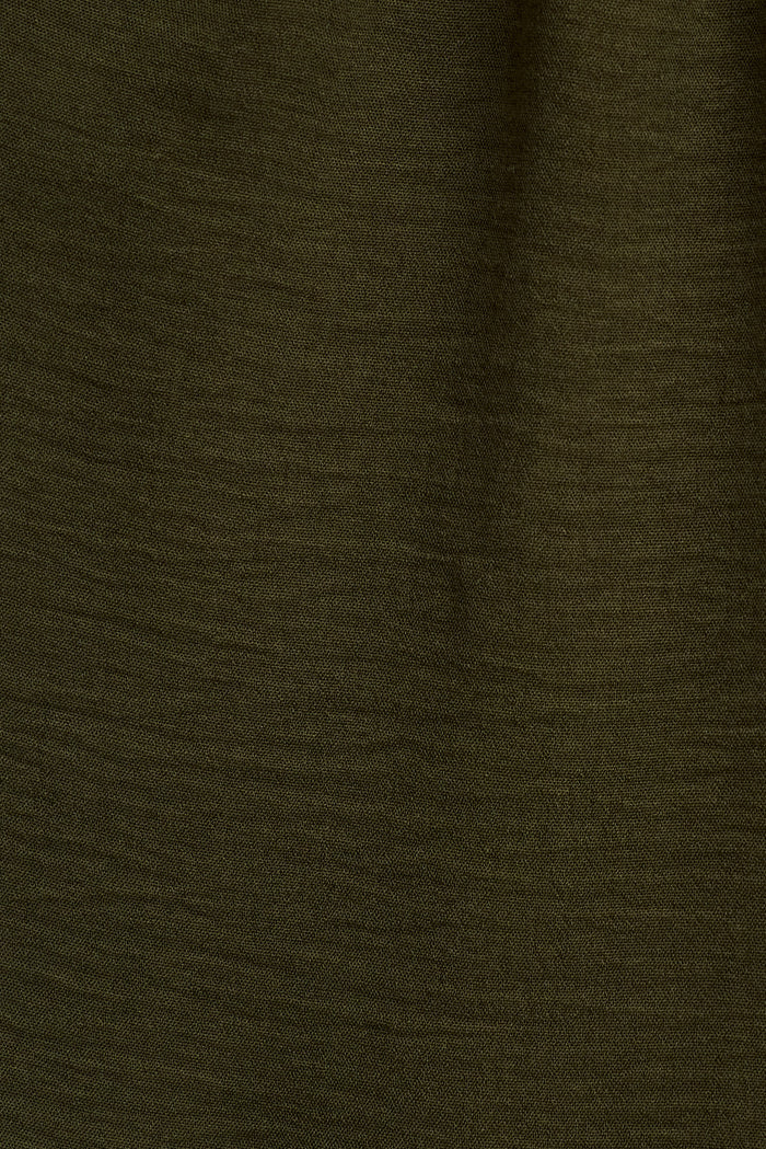 Saveria Midi Dress in Olive Green fabric