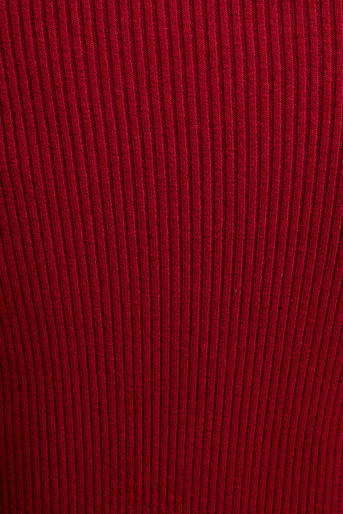 Contour Knit Zip Midi Dress in Wine fabric