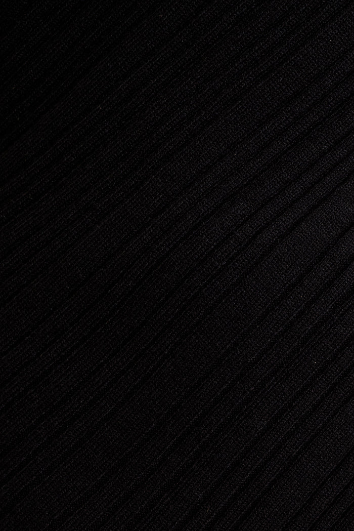 Astra Knit Top in Black with Belt fabric