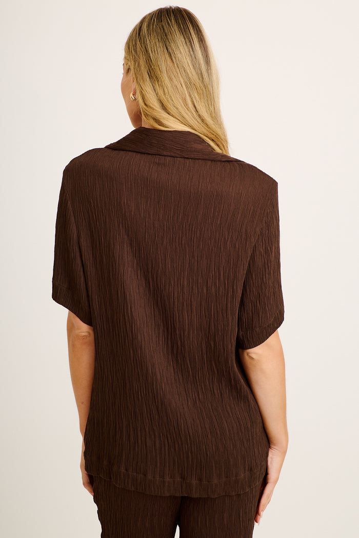 Fenmore Shirt in Chocolate back