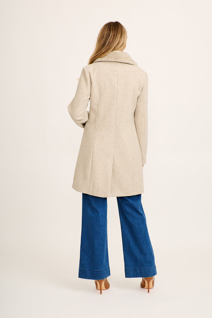 Aretha Coat in Taupe back