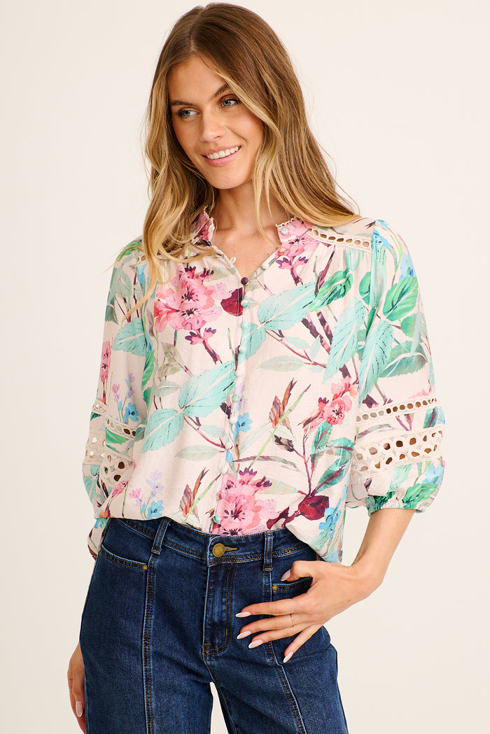 Cascades Top in Multi Botanica Floral