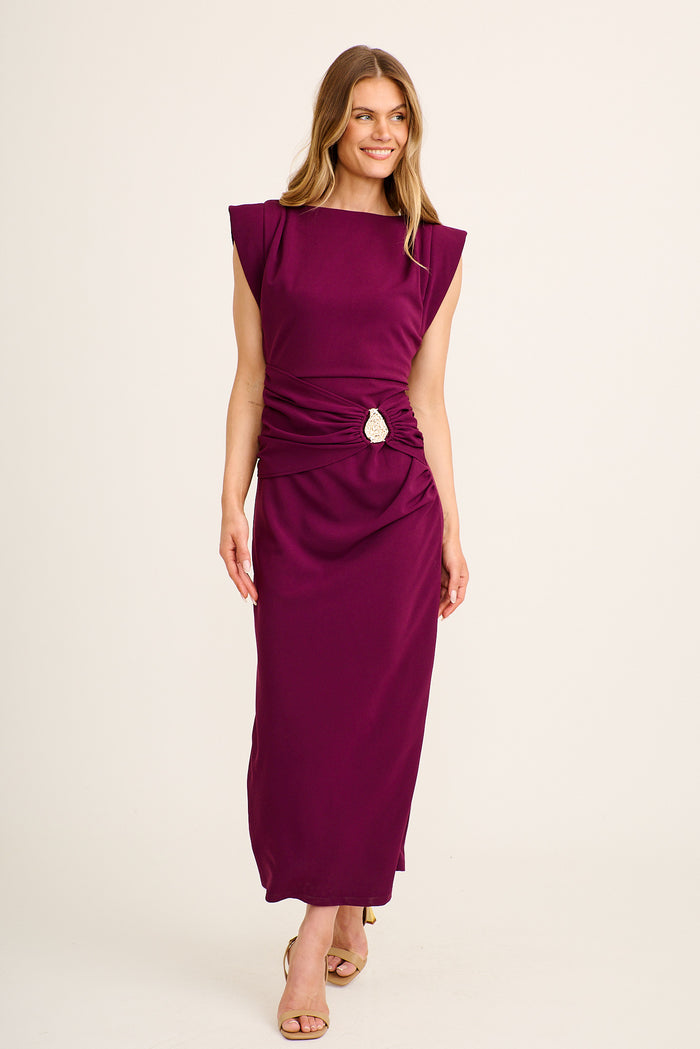 Sabine Maxi Dress in Plum