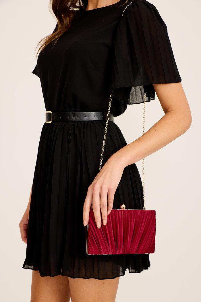 Red Amina clutch side
