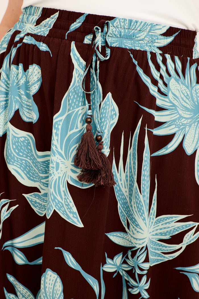 Chocolate Floral Skirt Back
