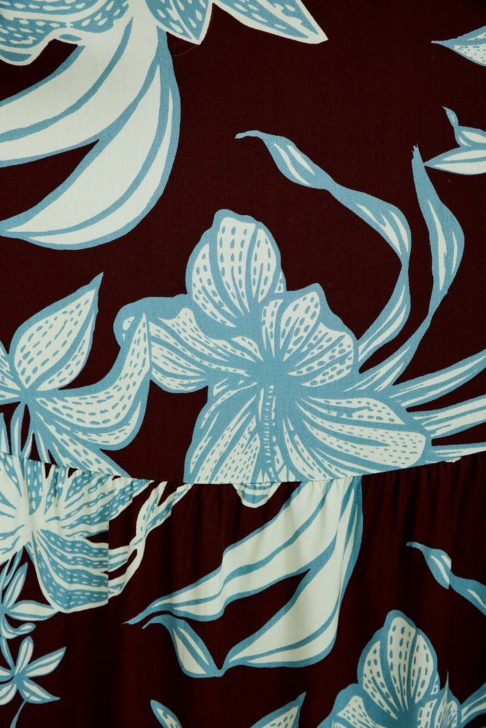 Chocolate Floral Skirt Side
