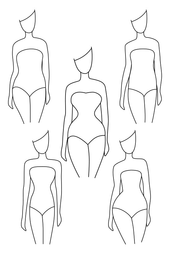 Sillhouettes of Different Body Types. 