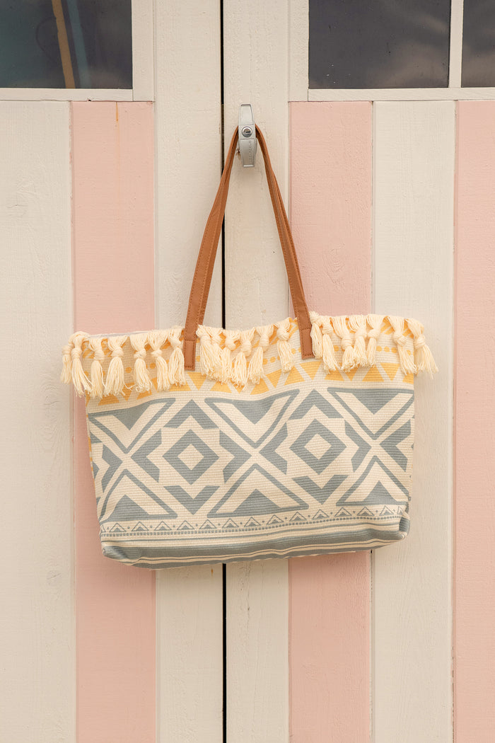 Tropicana Tote Bag in Multi Print campaign flatlay