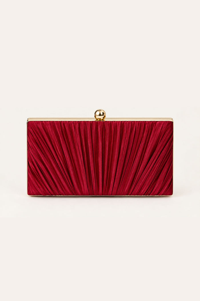 Red Amina clutch front