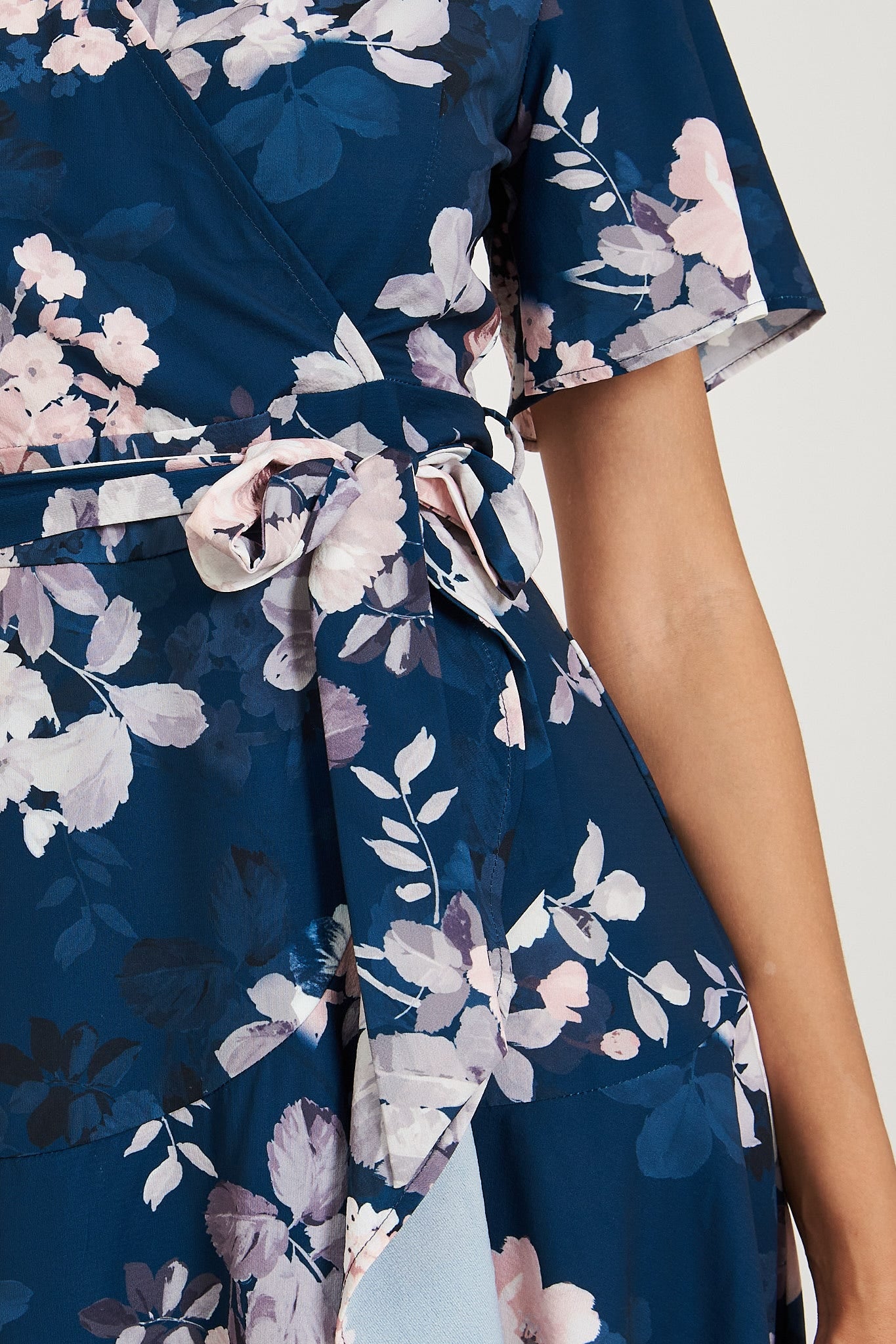 PRE ORDER Lacey Wrap Dress In Teal With Blush Floral – St Frock