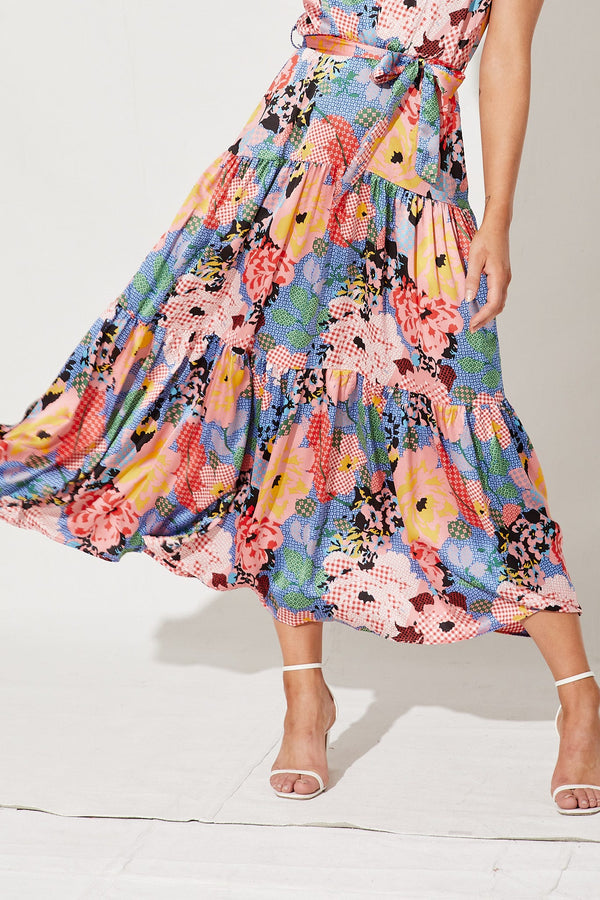 Khalo Dress in Multi Floral – St Frock