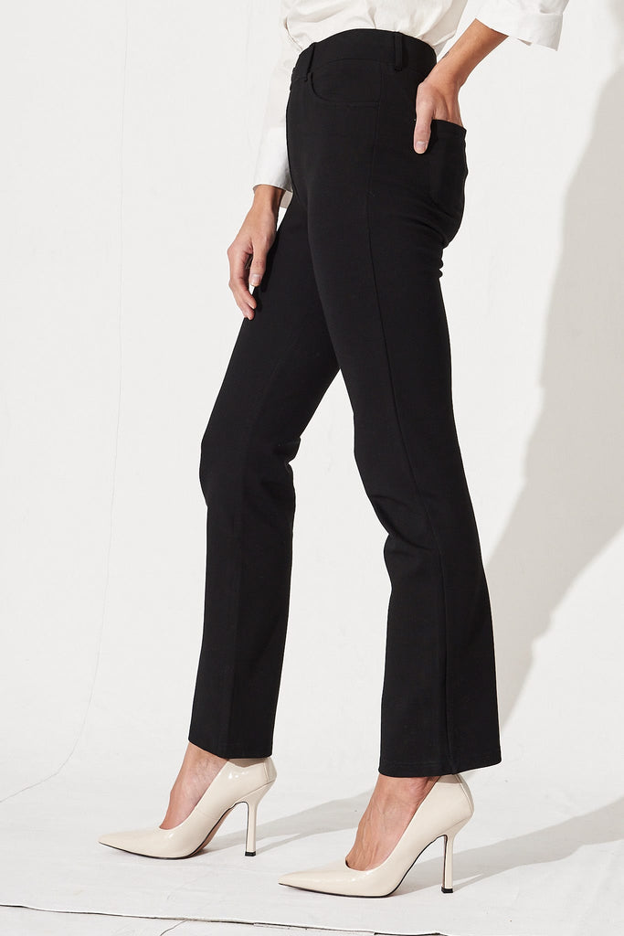 Workflow Stretch Straight Leg Pocket Pant In Black – St Frock
