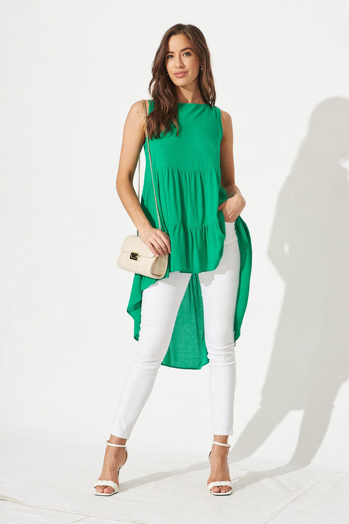Beccy High Low Top In Green