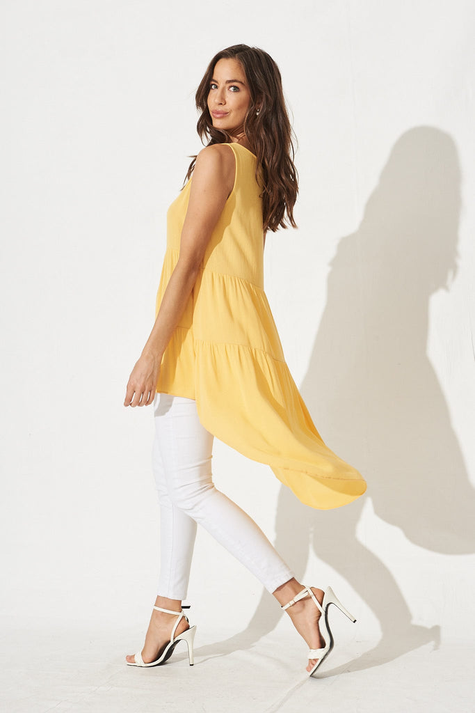 Beccy High Low Top In Yellow