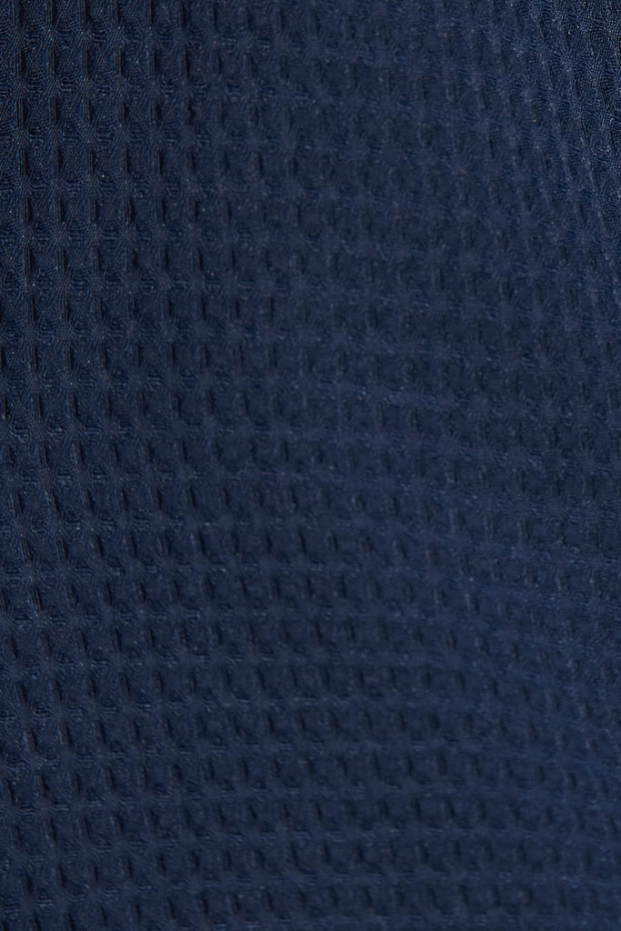 Jardin Dress In Textured Navy - fabric
