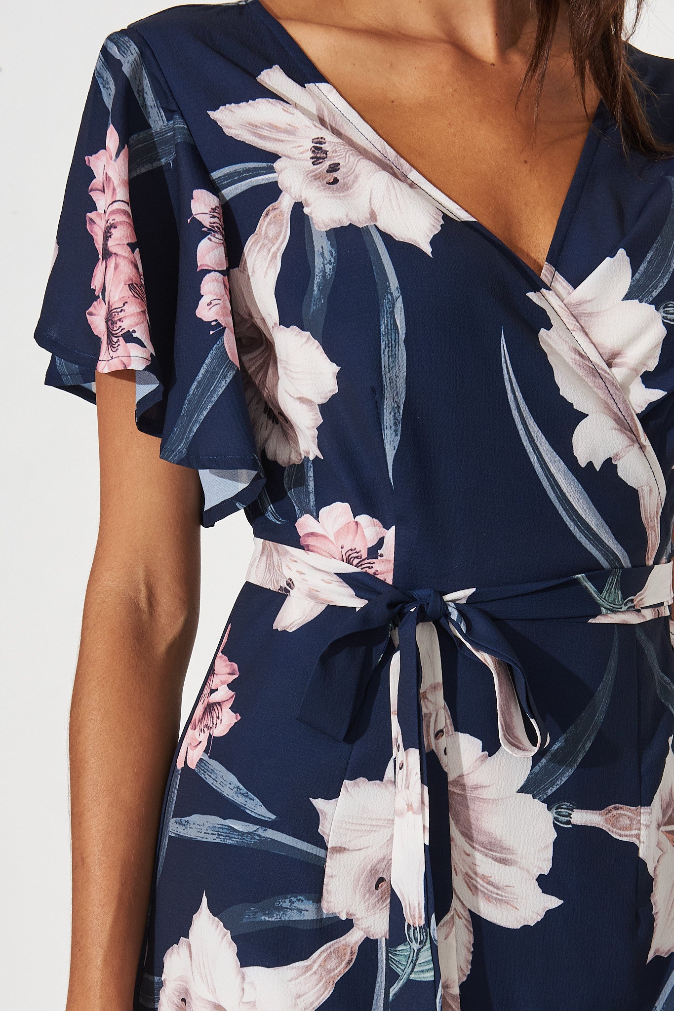 Relic Wrap Dress in Navy Floral – St Frock