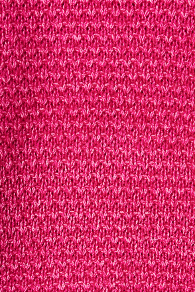 Euston Knit In Hot Pink Wool Blend - fabric