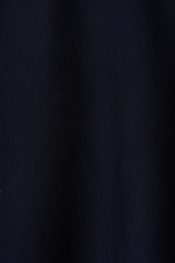 Bensaidy Midi Knit Dress In Navy - fabric