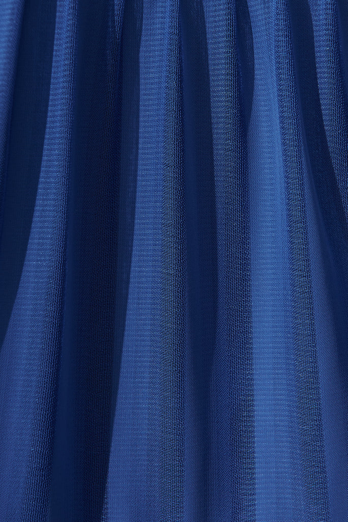 Modical Midi Dress In Blue Chiffon - fabric