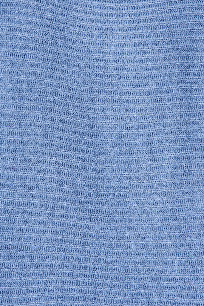 Margarita Knit Top In Blue - Fabric