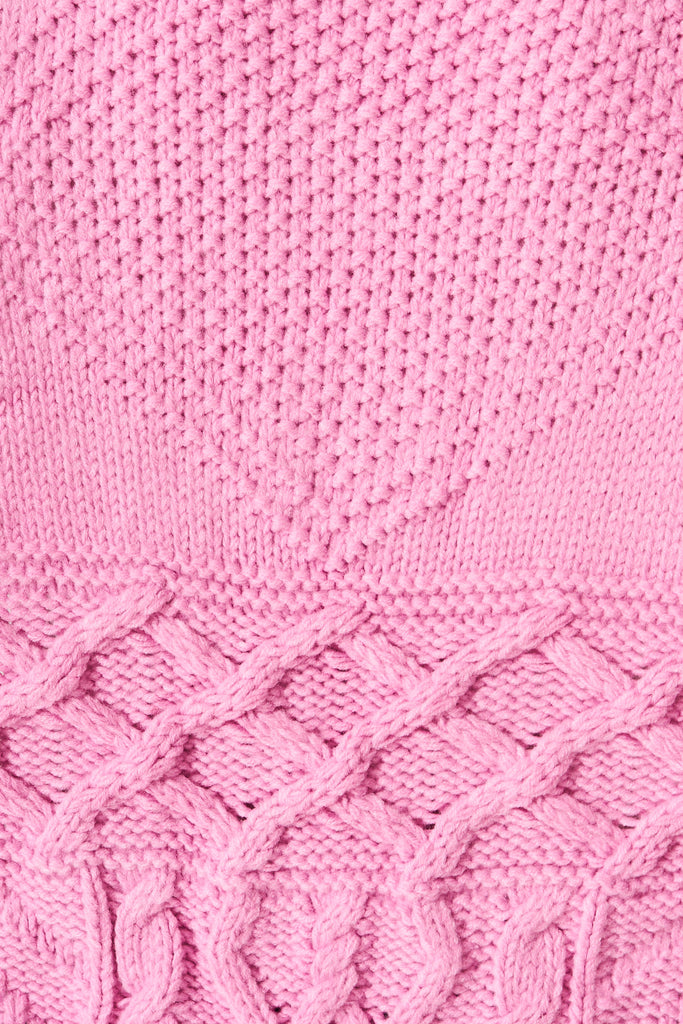 Sharika Knit Cardigan in Pink - Fabric