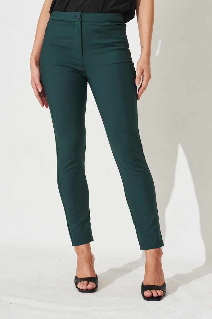 The Boss Pants In Teal - Front