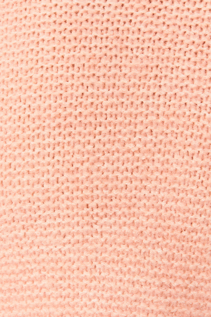Benedicta Knit Cardigan In Blush - Fabric