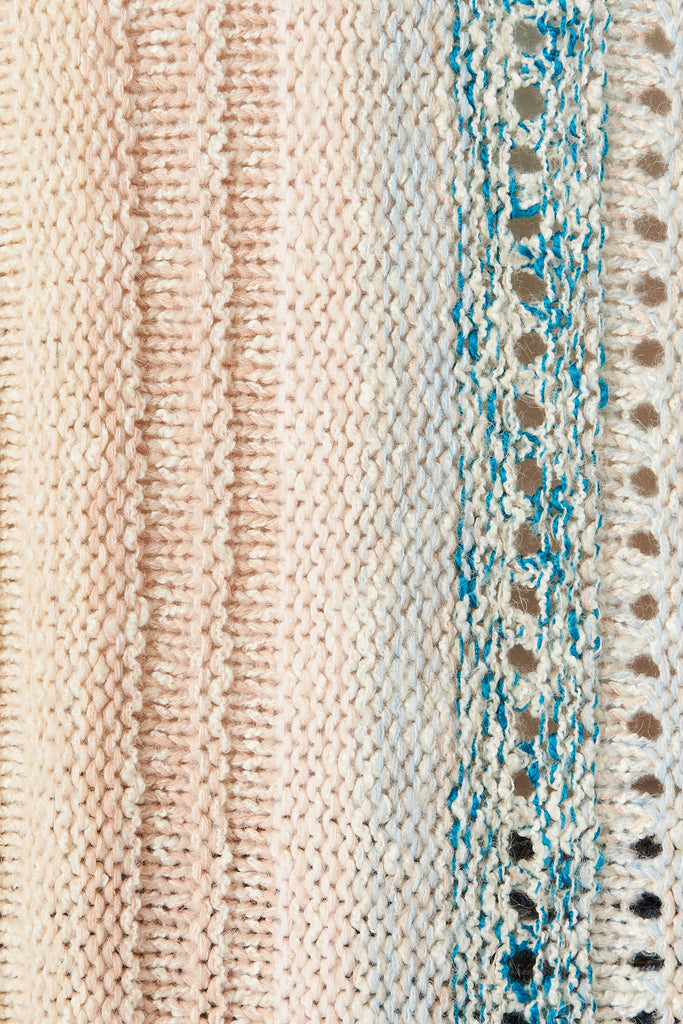 Shanice Knit Cardigan in Blush Multi - Fabric