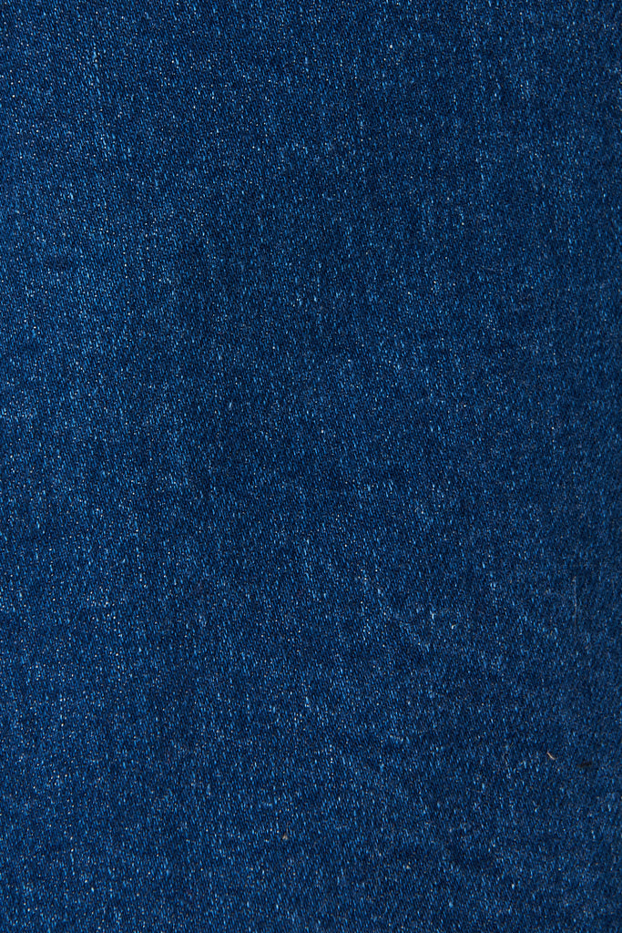 Jordie Wide Leg Denim Jean In Blue - Fabric
