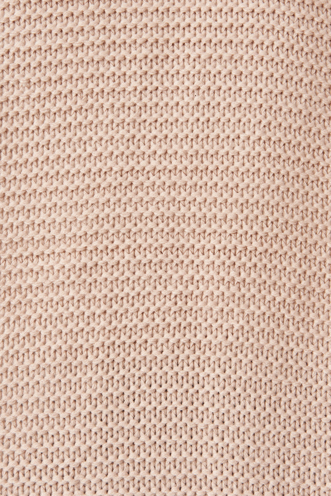 Jeanne Knit Cardigan In Blush - Fabric