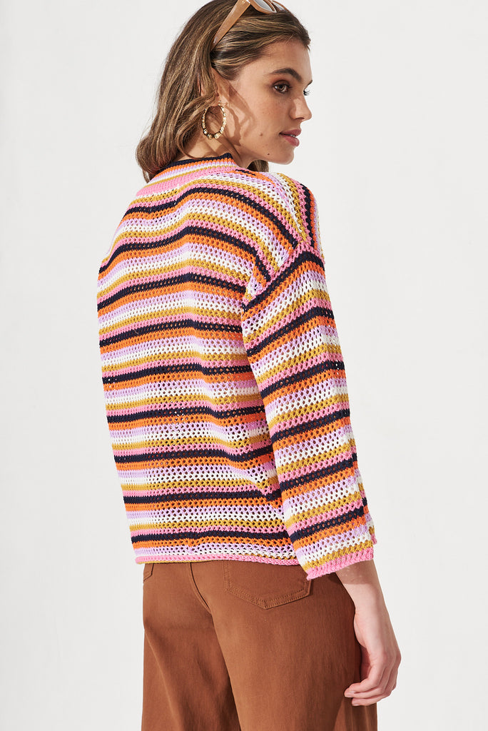 Raelee Knit In Multi Stripe - Back