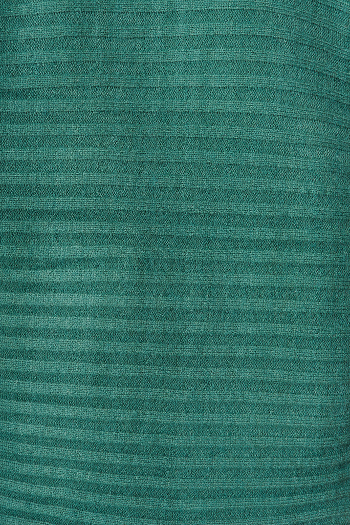 Ember Ribbed Knit In Green - Fabric