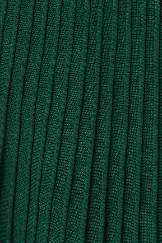 Bossa Knit Dress In Forest Green - Fabric