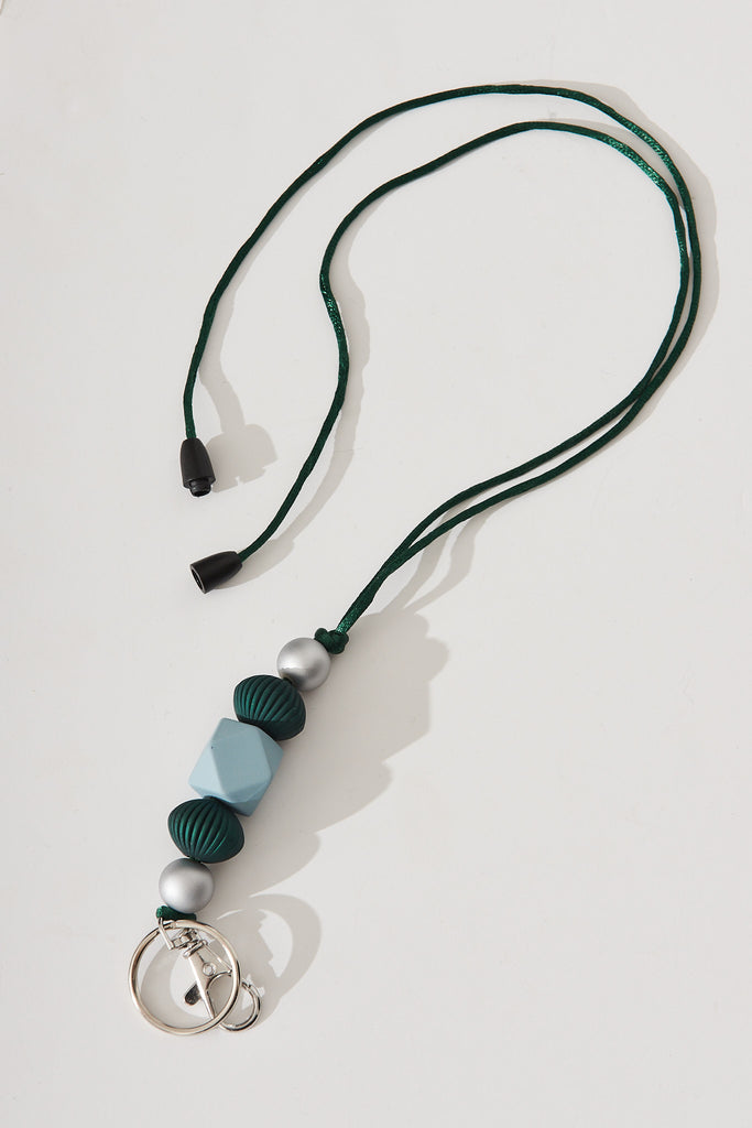 August + Delilah Sutton Lanyard Necklace In Teal - Full Length