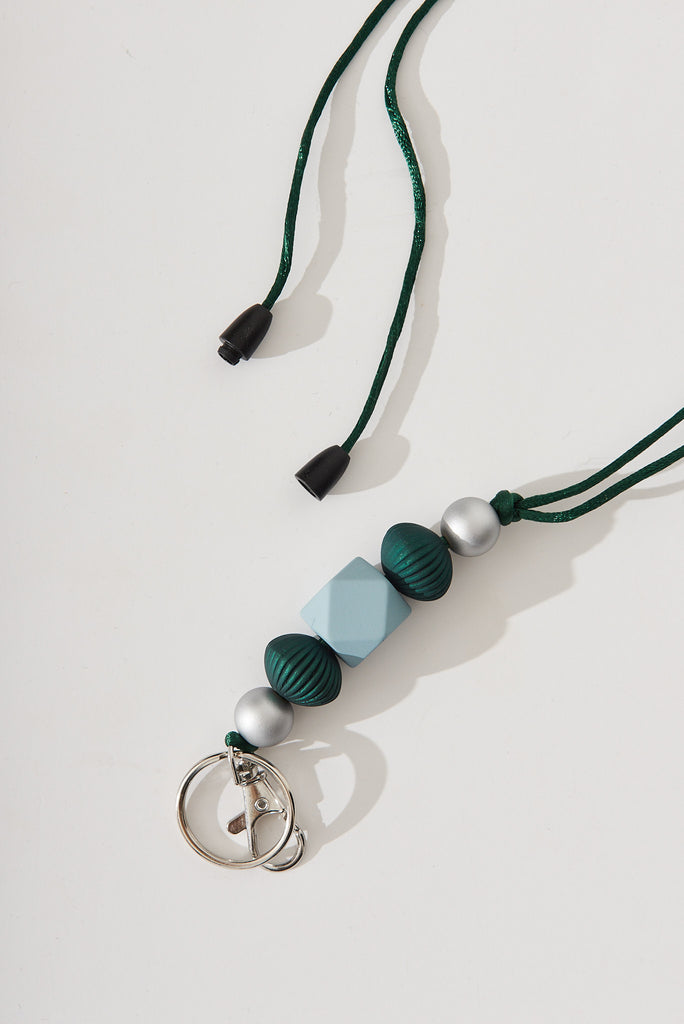 August + Delilah Sutton Lanyard Necklace In Teal - Detail