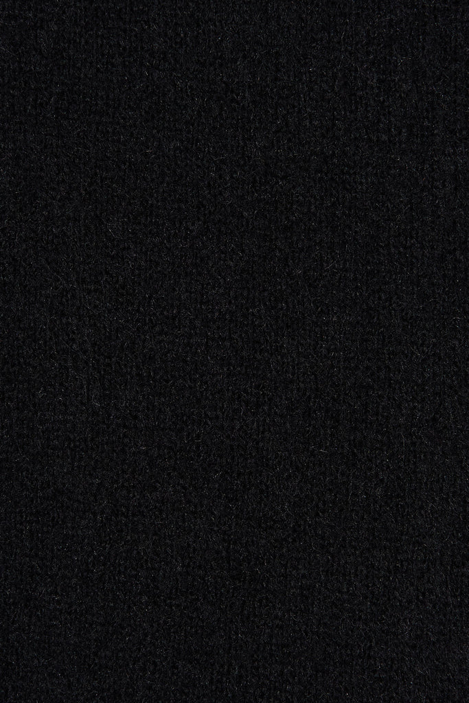 Marcela Hooded Knit Cardigan In Black - Fabric