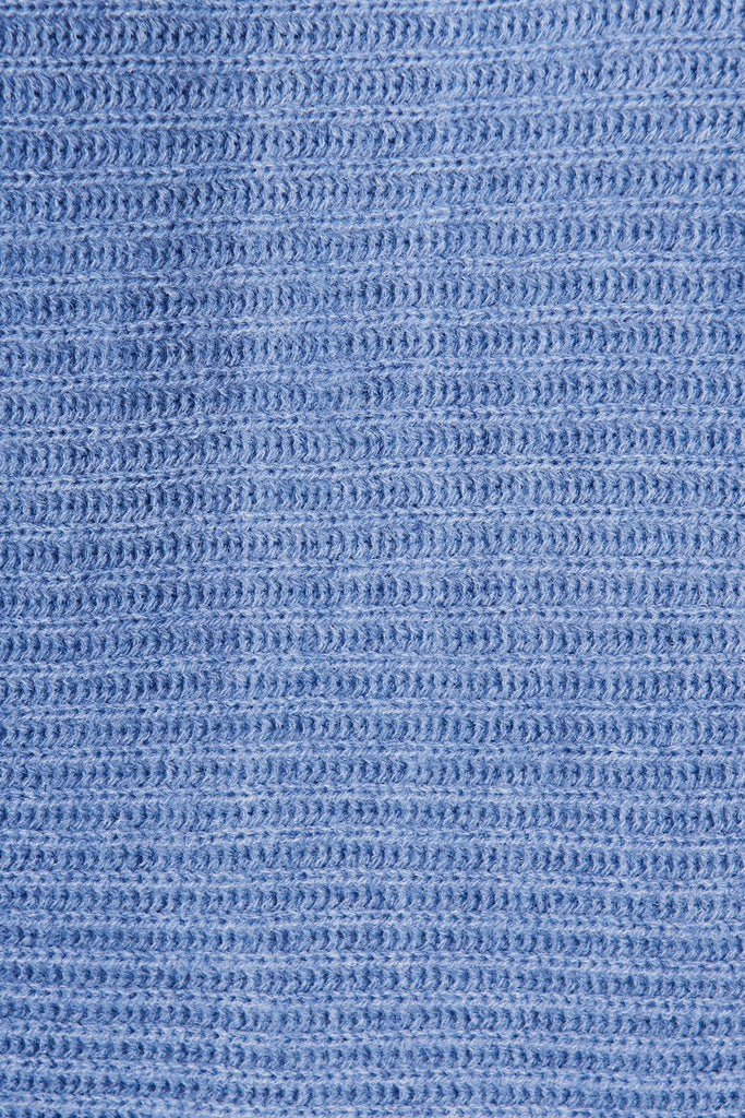 Margarita Knit Top In Blue - Fabric