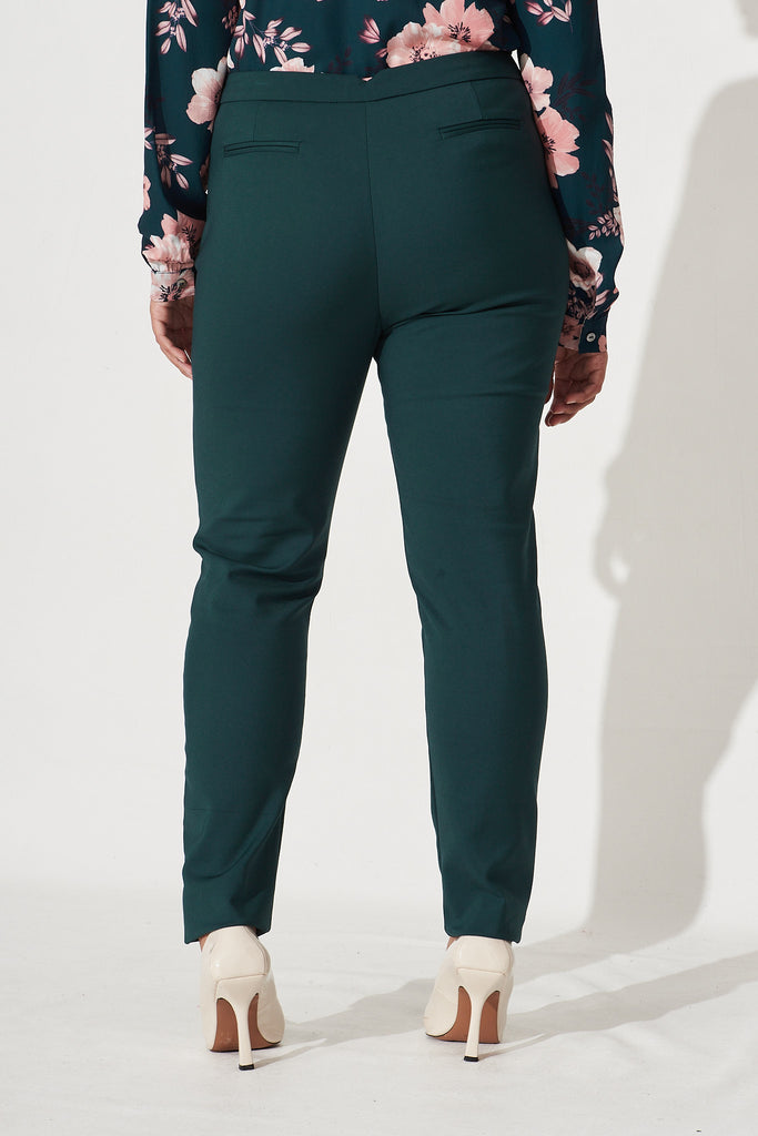 The Boss Pants In Emerald - Back
