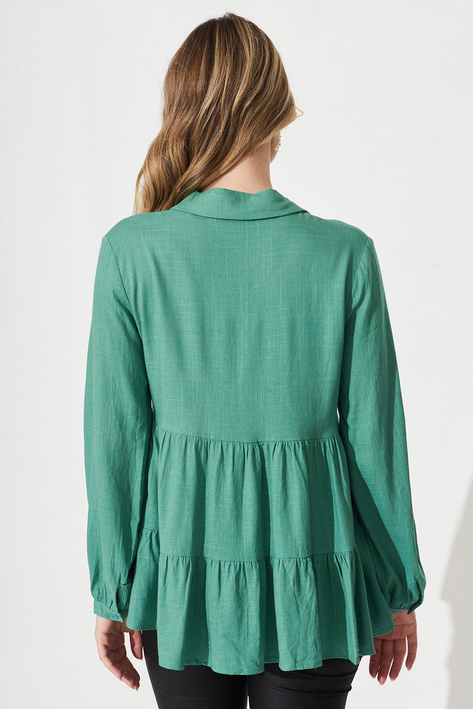 Agnes Shirt In Green - Back