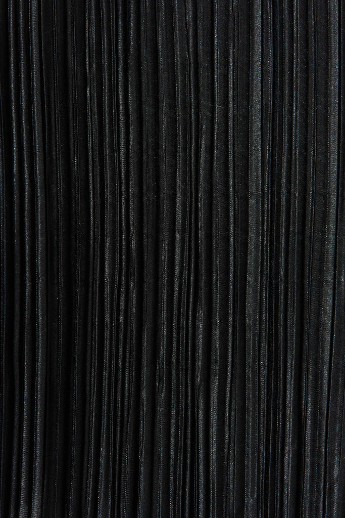 Sherida Shirt In Black Plisse - Fabric