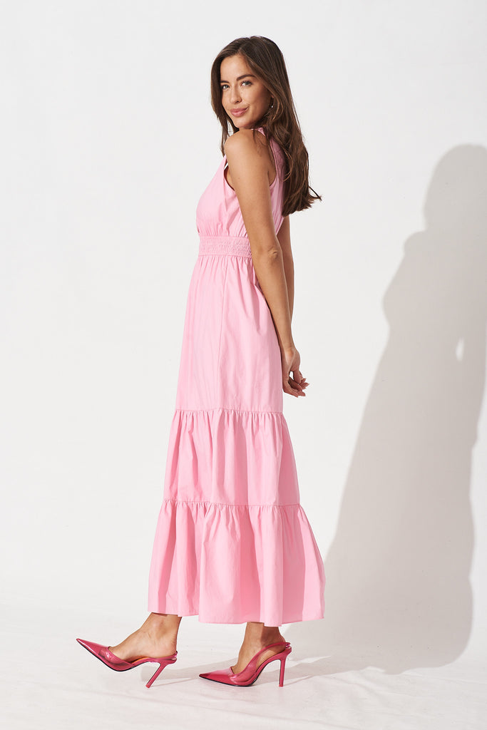 Joselle Maxi Dress In Pink - Side