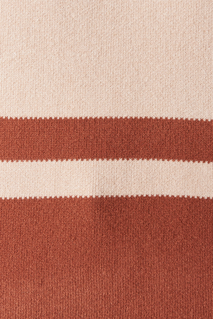 Alis Jumper In Almond And Rust - Fabric