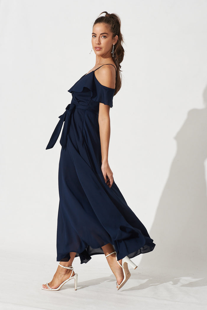 Marit Maxi Dress In Navy - Side