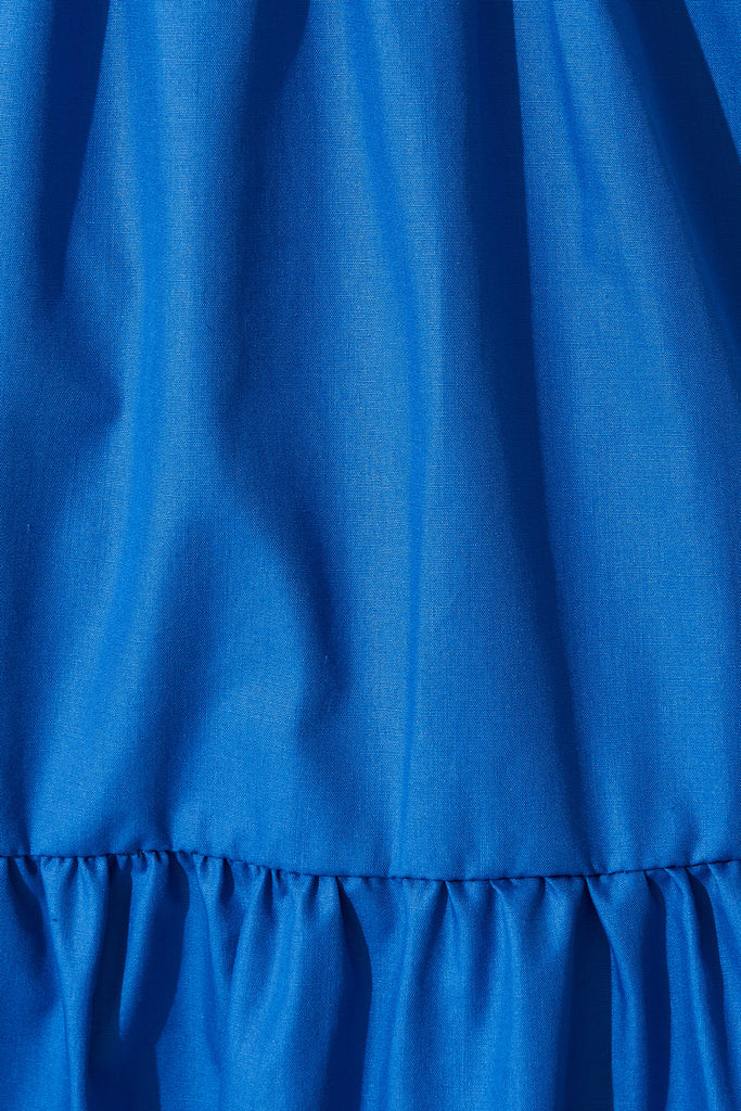 Briar Midi Sundress In Electric Blue - Fabric