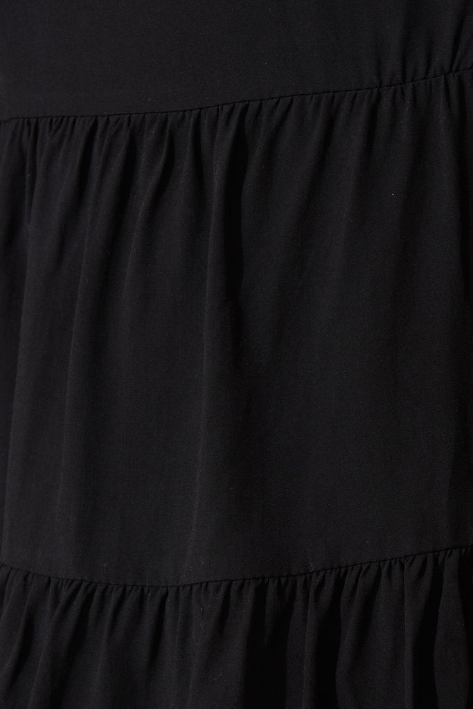 Brigitte Top in Black - Fabric