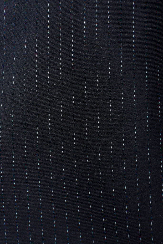 Mitsy Blazer in Black Pinstripe - Fabric