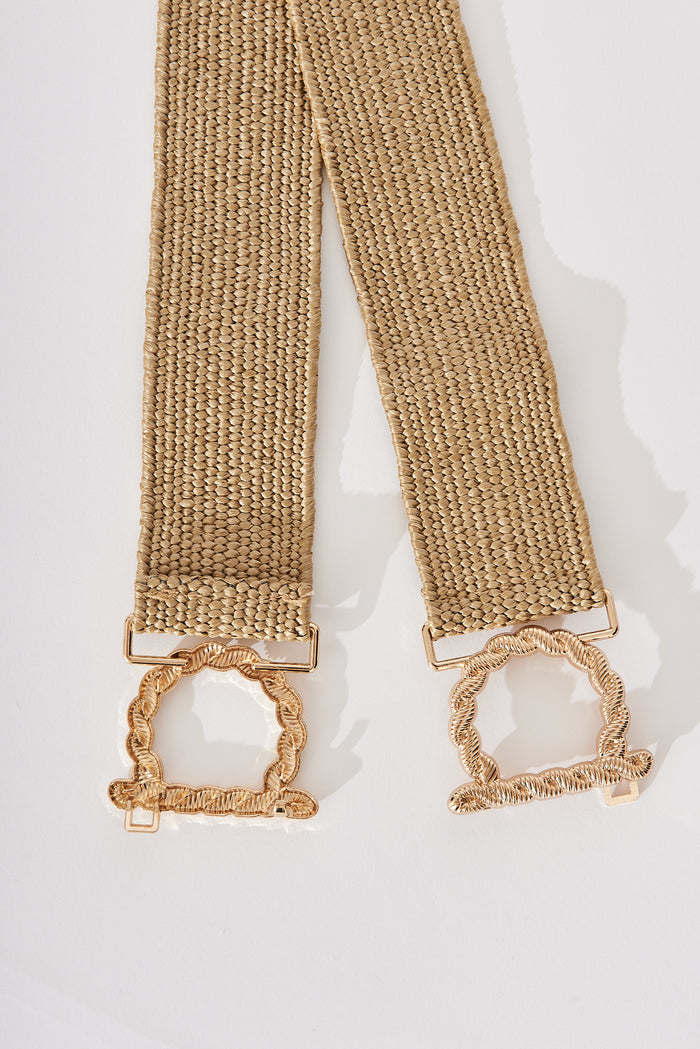 August + Delilah Cheryl Belt In Brown Stretch - detail