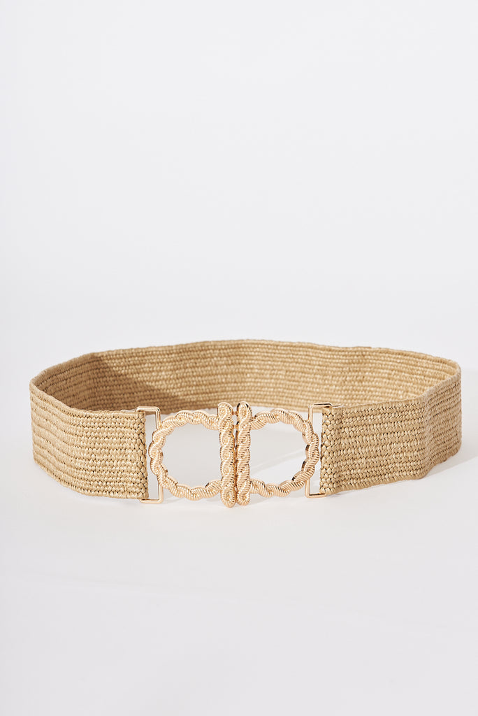 August + Delilah Cheryl Belt In Brown Stretch - front